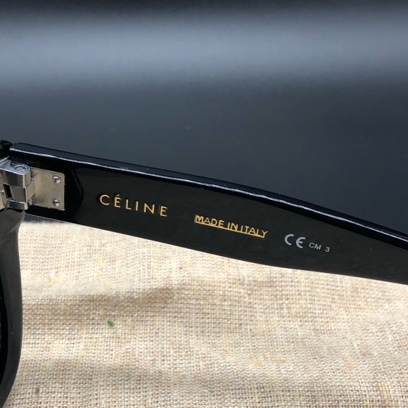 CELINE Sunglasses Oversized Classic Black Dark CL 41083/F/S has scratches - Picture 8 of 11